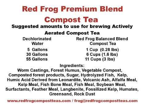 2 4 lb Bags of Red Frog Compost Teas Premium Blend Compost Teas