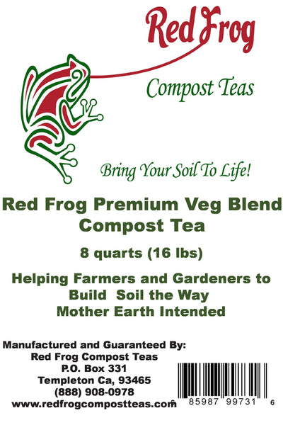 1 Bag  16 lbs of Red Frog Compost Teas Veg. Blend